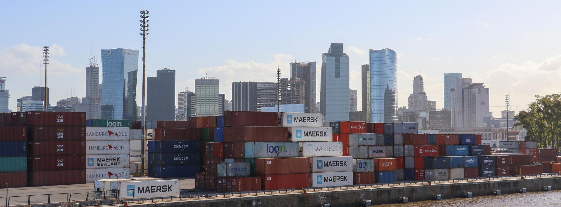 Containers at Rio Del La Plata, Argentina