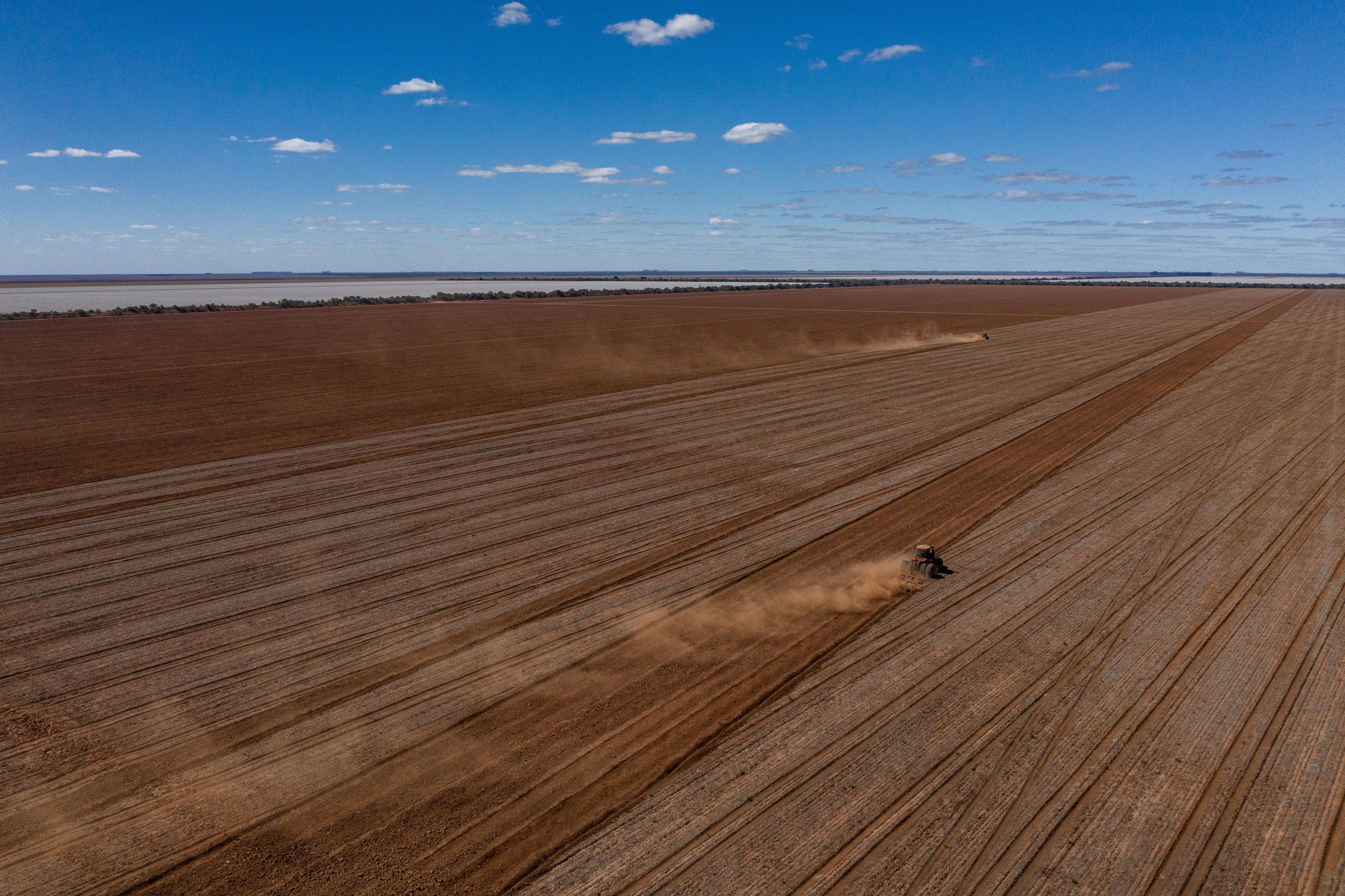 A soy plantation in the state of Tocantins during an expedition by the Rainforest Foundation to monitor the relationship between soy production in Brazil and its relationship with the deforestation of the Cerrado and Amazonia biomes.